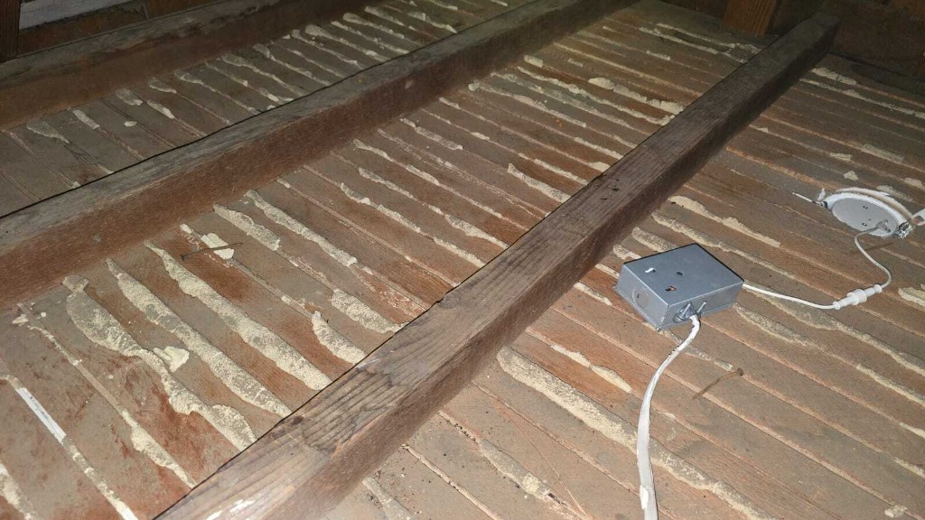 Attic decked and sanitized by Pure Eco after full cleanout
