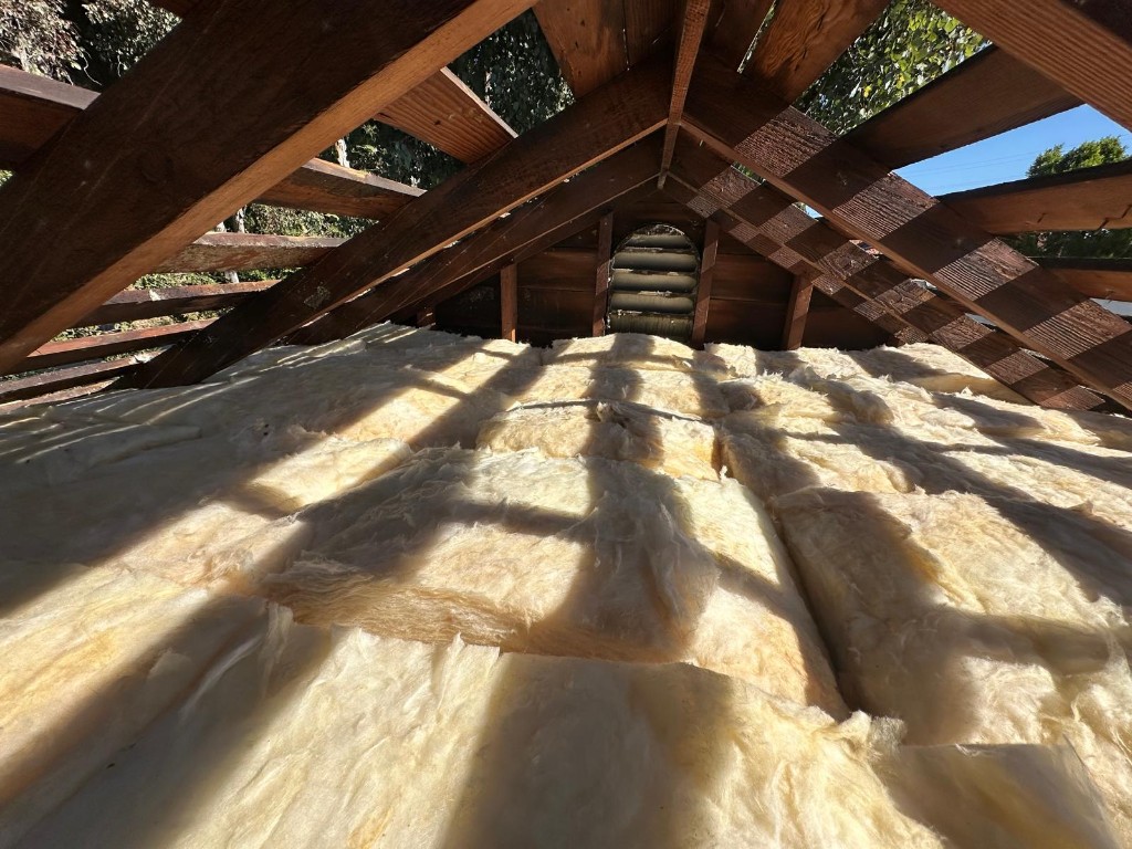 Attic decked and sanitized by Pure Eco after full cleanout