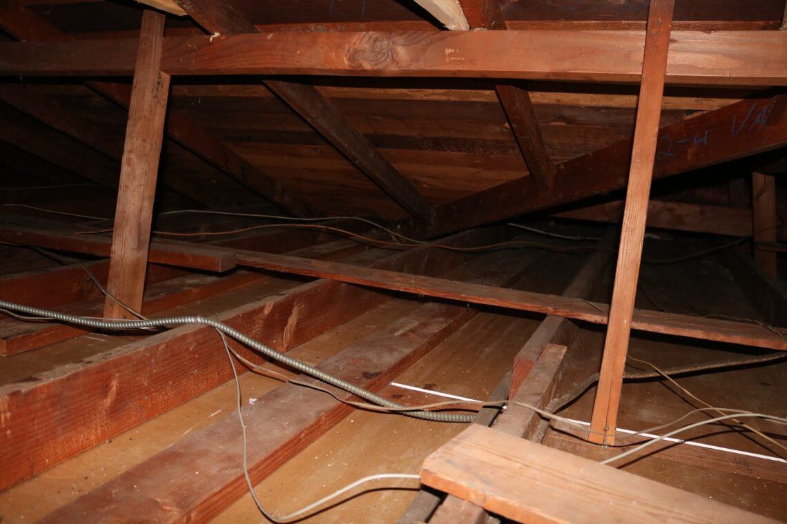 Attic decked and sanitized by Pure Eco after full cleanout