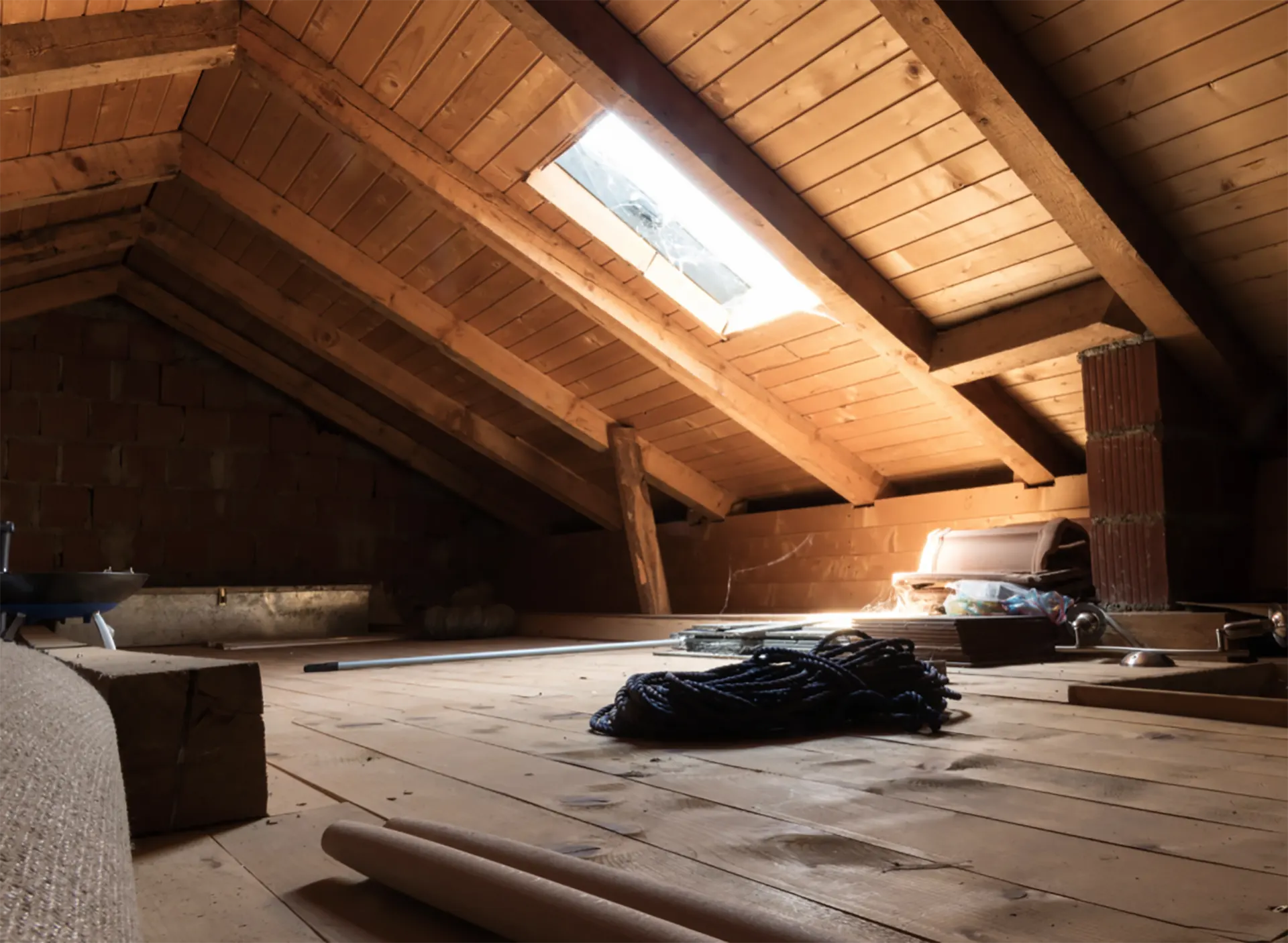The process of converting the attic into a living room - Pure Eco Inc