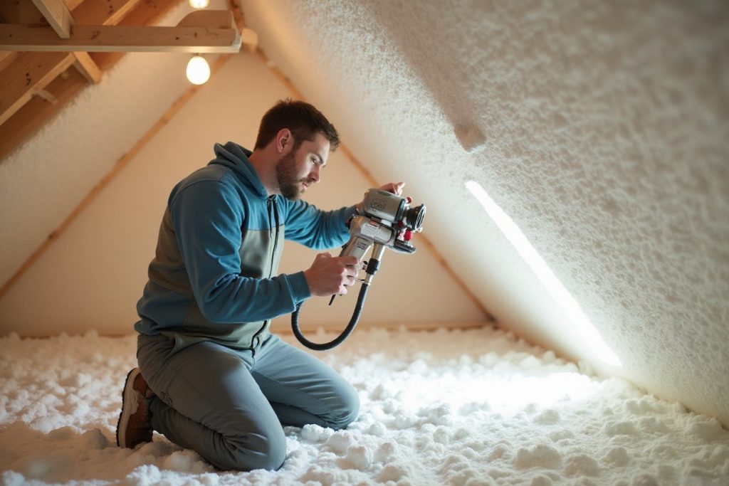 Spray foam air sealing North Hollywood attic
