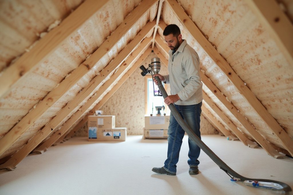 Spray foam insulation North Hollywood CA attic application