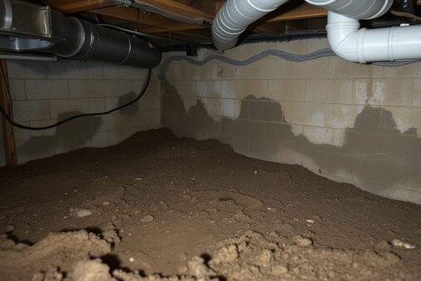 Crawl space moisture problem