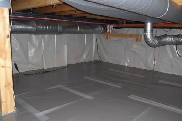 Crawl space vapor barrier Long Beach