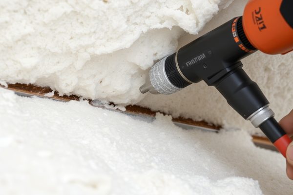 Expanding spray foam insulation